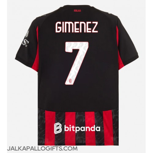 AC Milan Santiago Gimenez #7 Kotipaita 2025-26 Lyhythihainen